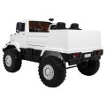 Bílé dětské bateriové auto Mercedes-Benz Zetros + 2místné + zavazadlový prostor + dálkové ovládání