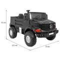 Mercedes-Benz Zetros dětský akumulátorový vůz černý + 2místný + zavazadlový prostor + dálkové ovládání