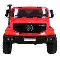 Dětský akumulátorový vůz Mercedes-Benz Zetros červený + 2místný + zavazadlový prostor + dálkové ovládání