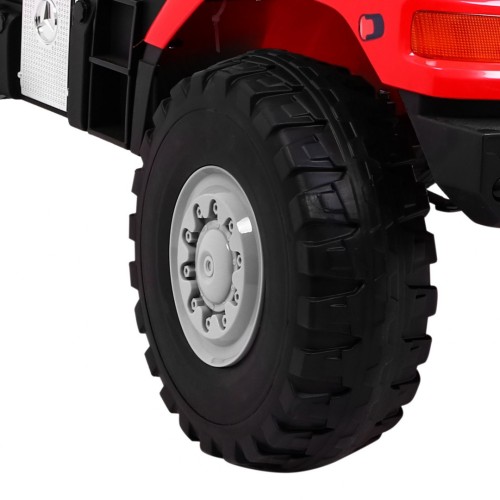 Dětský akumulátorový vůz Mercedes-Benz Zetros červený + 2místný + zavazadlový prostor + dálkové ovládání