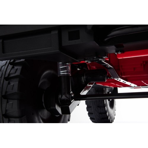 Dětský akumulátorový vůz Mercedes-Benz Zetros červený + 2místný + zavazadlový prostor + dálkové ovládání