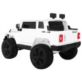 Dětský bateriový vůz Mighty Jeep bílá + 2místný + 4x4 pohon + 2 nosiče zavazadel
