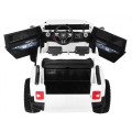 Dětský bateriový vůz Mighty Jeep bílá + 2místný + 4x4 pohon + 2 nosiče zavazadel