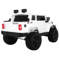 Dětský bateriový vůz Mighty Jeep bílá + 2místný + 4x4 pohon + 2 nosiče zavazadel