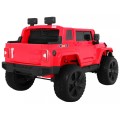 Dětský dobíjecí vůz Mighty Jeep červený + 2místný + 4x4 Drive + 2 nosiče zavazadel