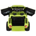 Mighty Jeep Kids Battery auto zelená + 2místný + 4x4 Drive + 2 nosiče zavazadel