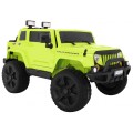 Mighty Jeep Kids Battery auto zelená + 2místný + 4x4 Drive + 2 nosiče zavazadel