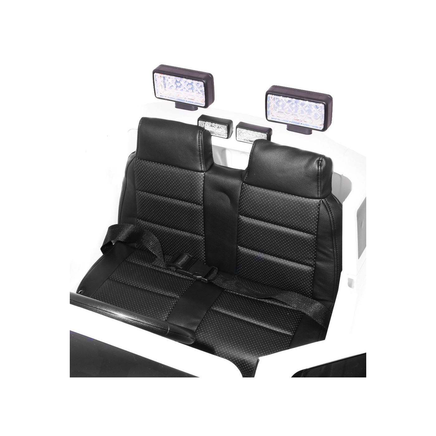 Mighty Jeep Kids Battery auto zelená + 2místný + 4x4 Drive + 2 nosiče zavazadel