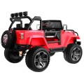 Jeep Monster 4x4 děti off-road auto červené dálkové nastavení sedadla MP3 LED kufr batoh
