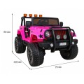 Monster Jeep 4x4 růžový