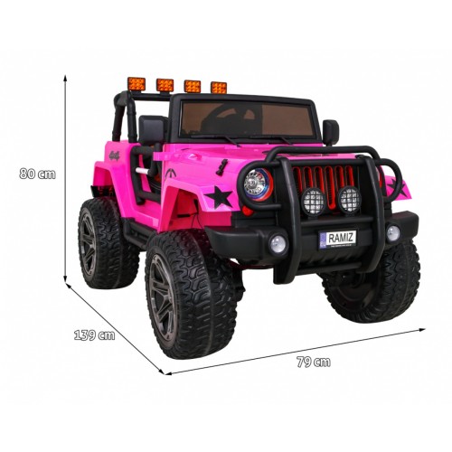 Monster Jeep 4x4 růžový