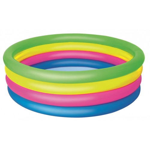 Nafukovací bazén 4 kruhy Dětská sprchová vanička 157x46cm BESTWAY Rainbow + Opravná lišta