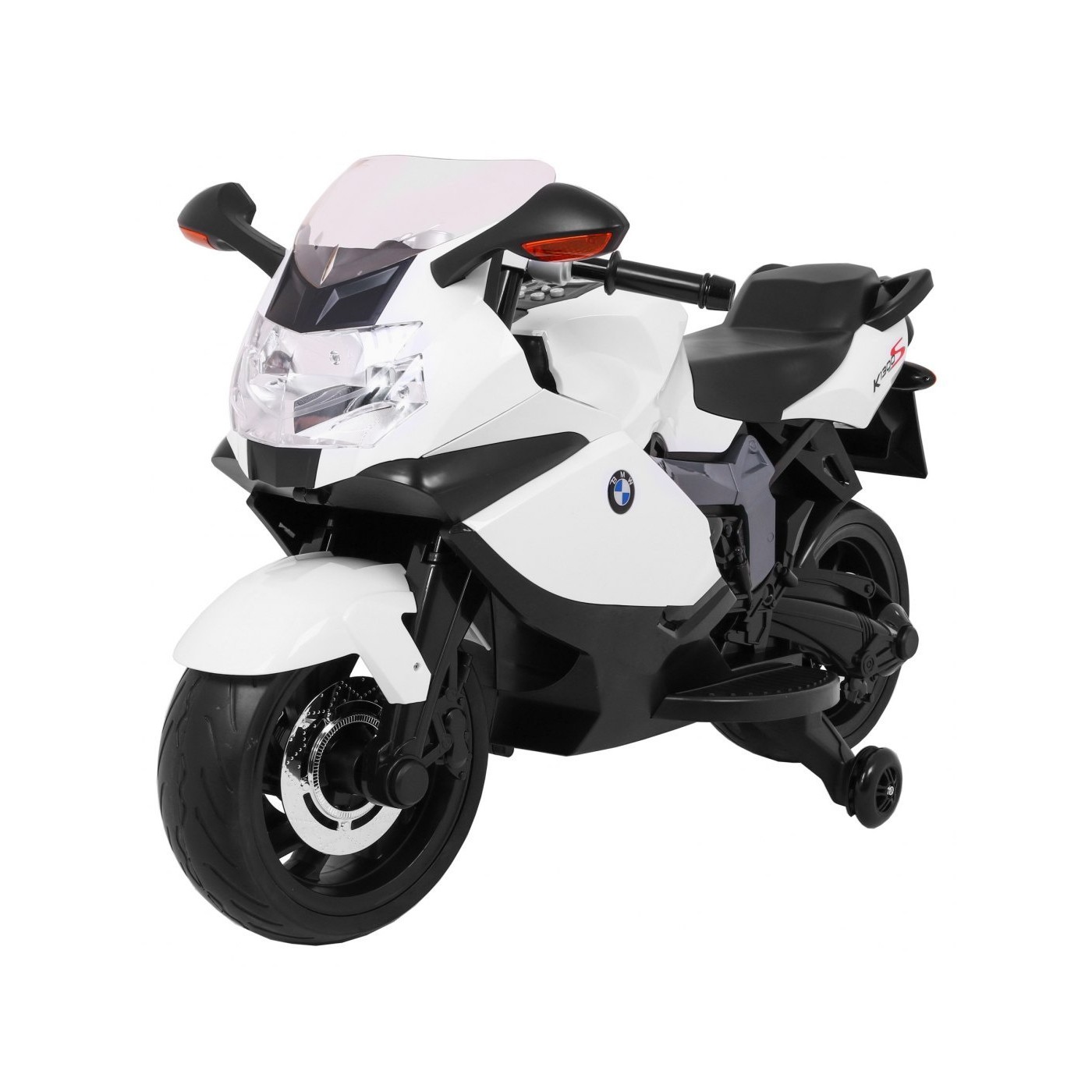 BMW K1300S Dětské Dobíjecí Kolo Bílá Pomocná Kola Divoká Světla Pomalý Start