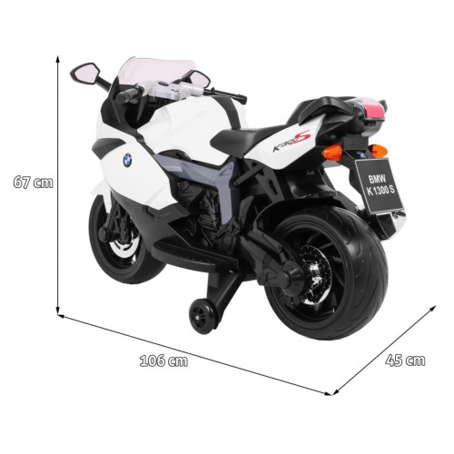 BMW K1300S Dětské Dobíjecí Kolo Bílá Pomocná Kola Divoká Světla Pomalý Start