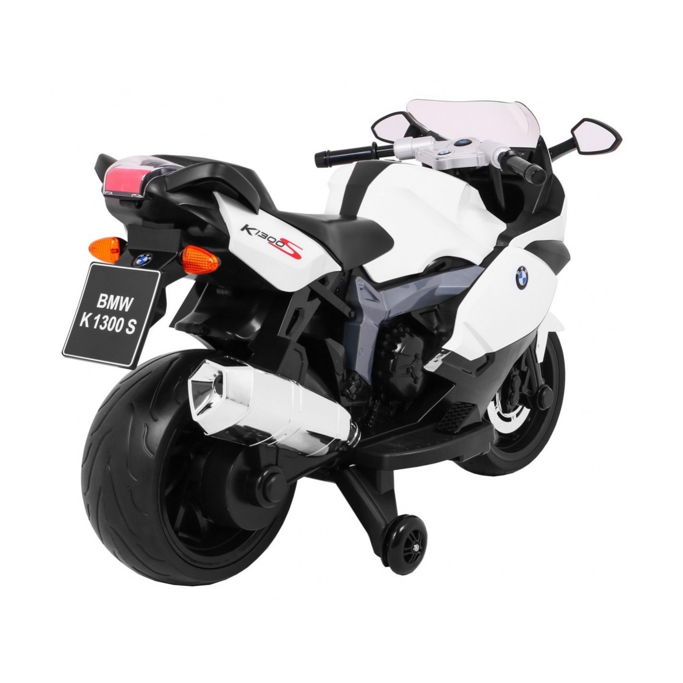 BMW K1300S Dětské Dobíjecí Kolo Bílá Pomocná Kola Divoká Světla Pomalý Start