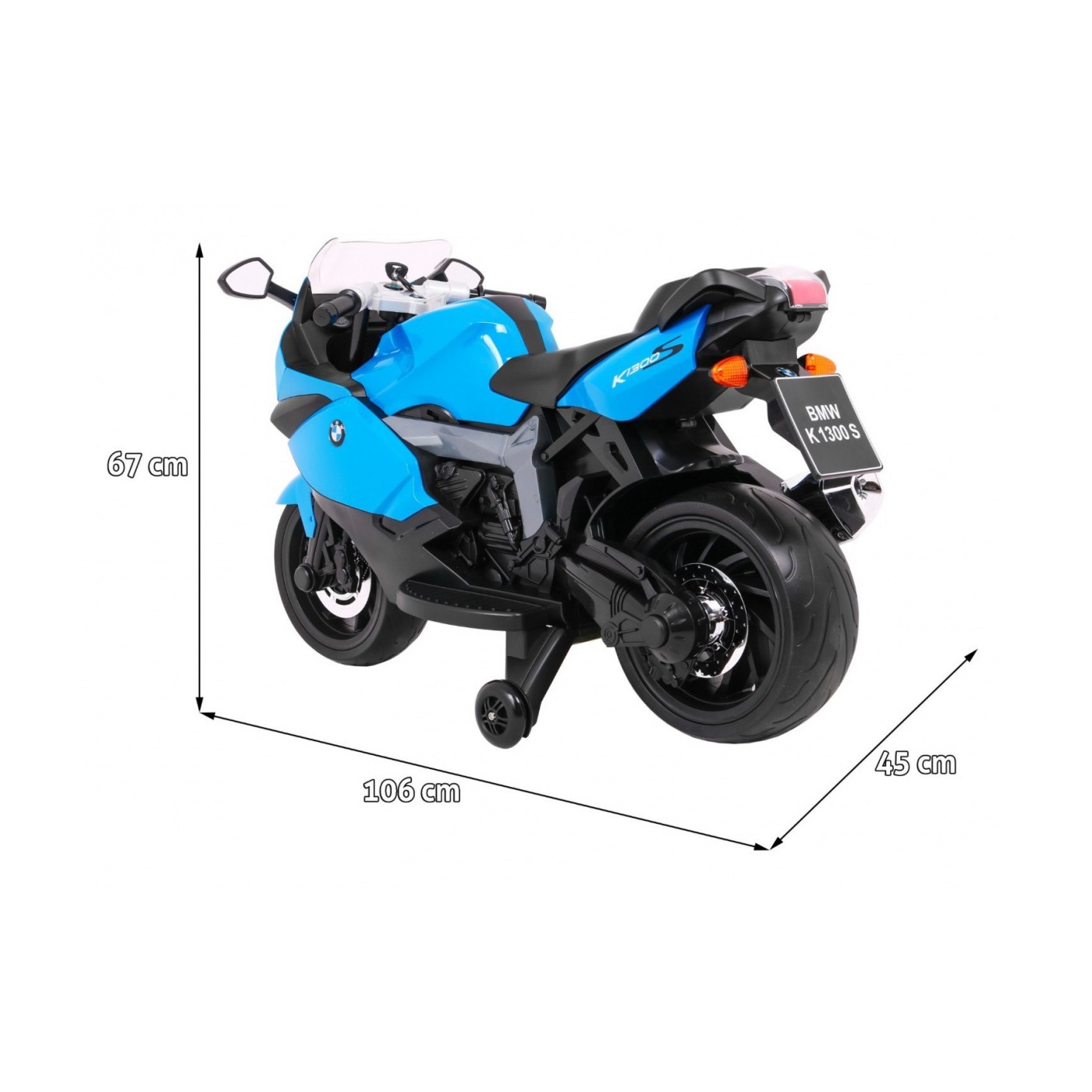 BMW K1300S Dětské Dobíjecí Kolo Modrá Pomocná Kola Divoká Světla Pomalý Start