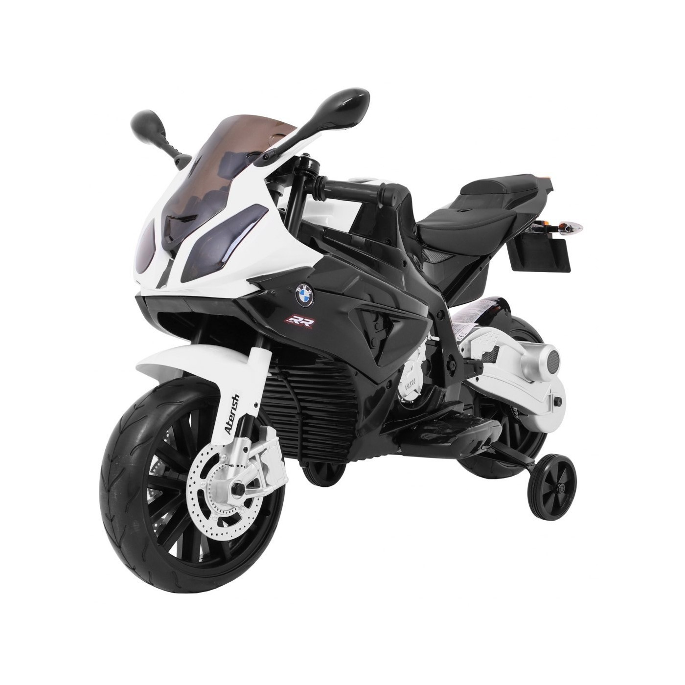 BMW S1000 RR Dětské dobíjecí kolo Černý pomocný stojan na kolíky