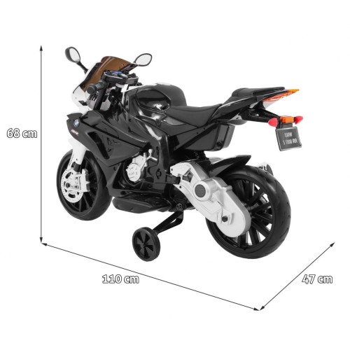 BMW S1000 RR Dětské dobíjecí kolo Černý pomocný stojan na kolíky