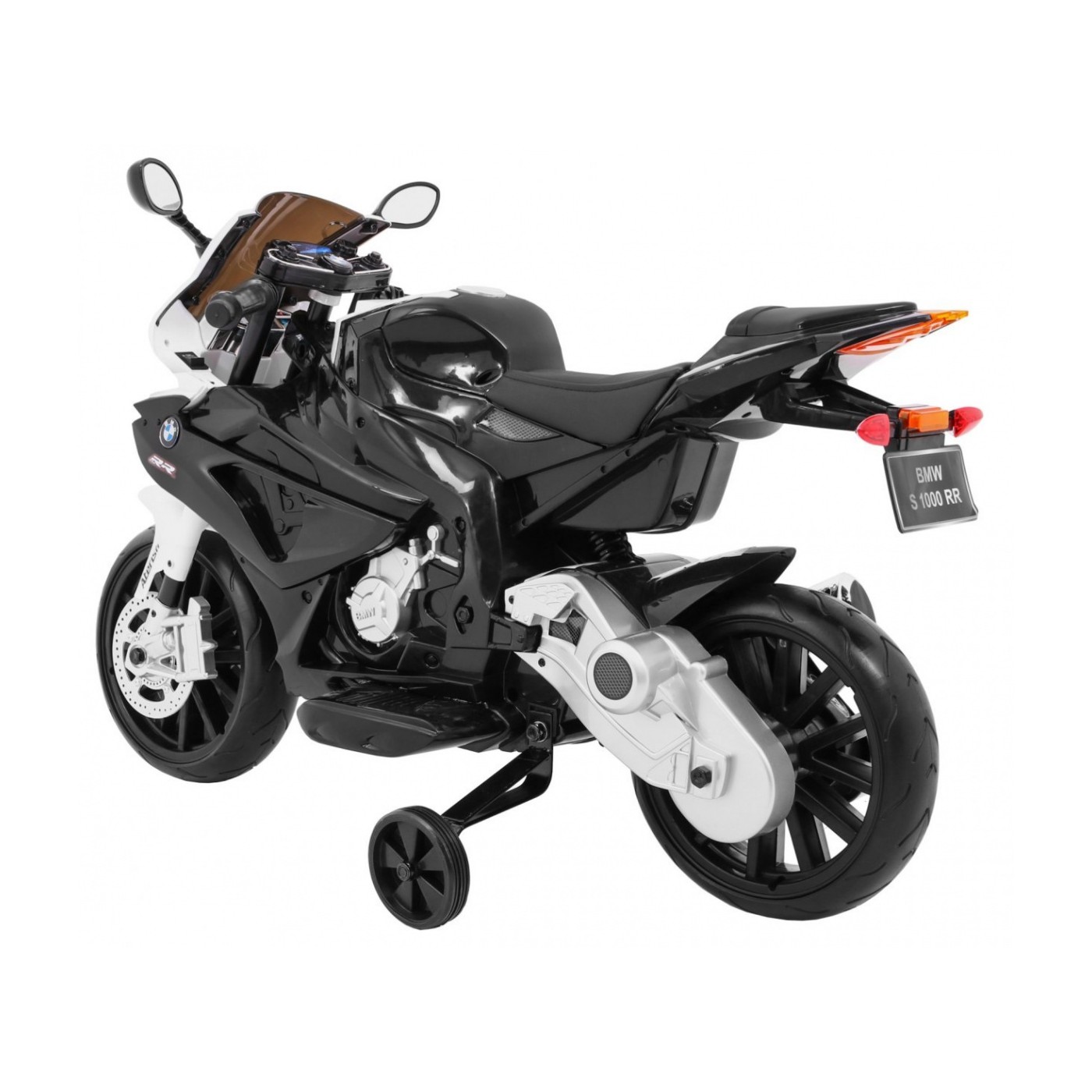 BMW S1000 RR Dětské dobíjecí kolo Černý pomocný stojan na kolíky