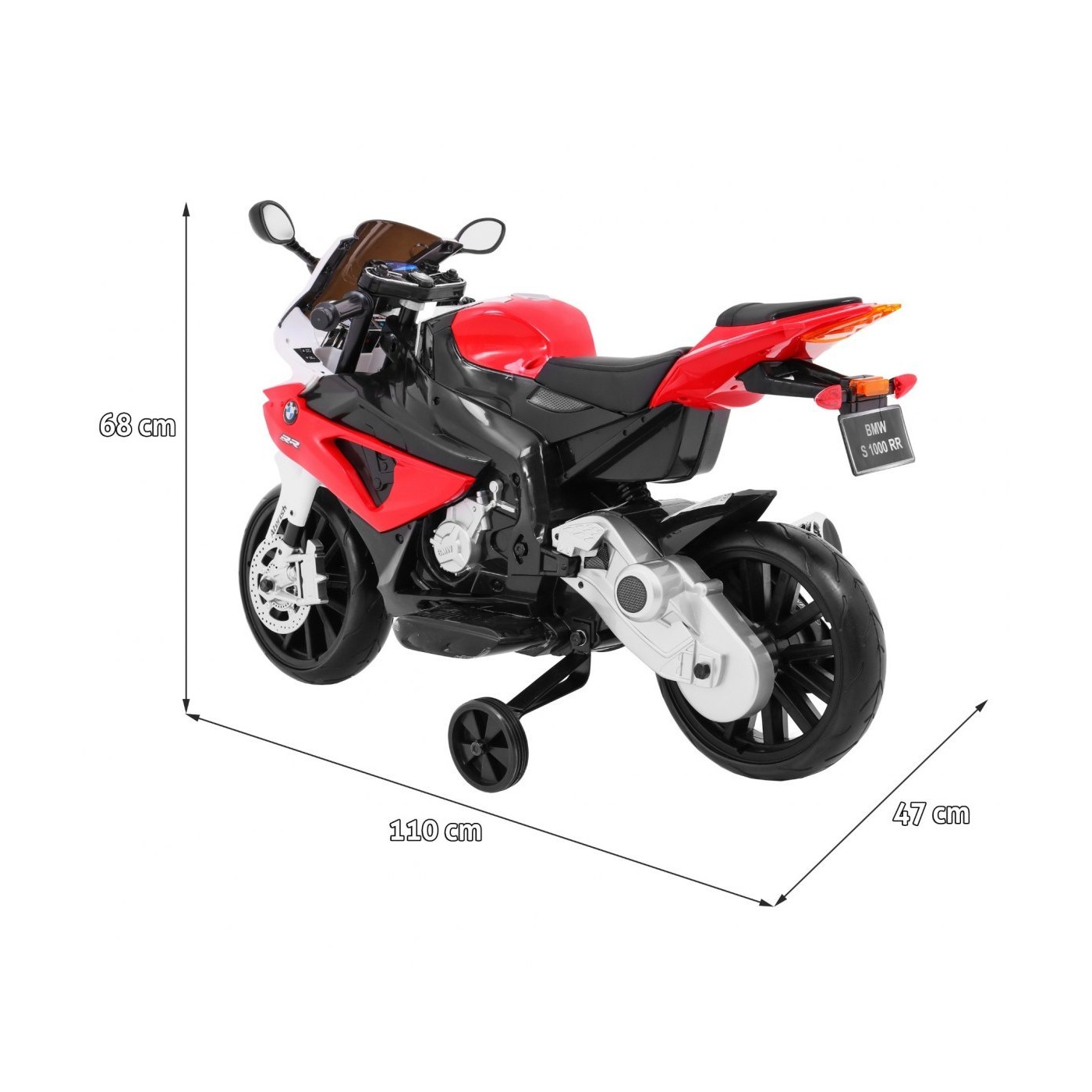 BMW S1000 RR Dětský dobíjecí stojan na kola červený pomocný kolík