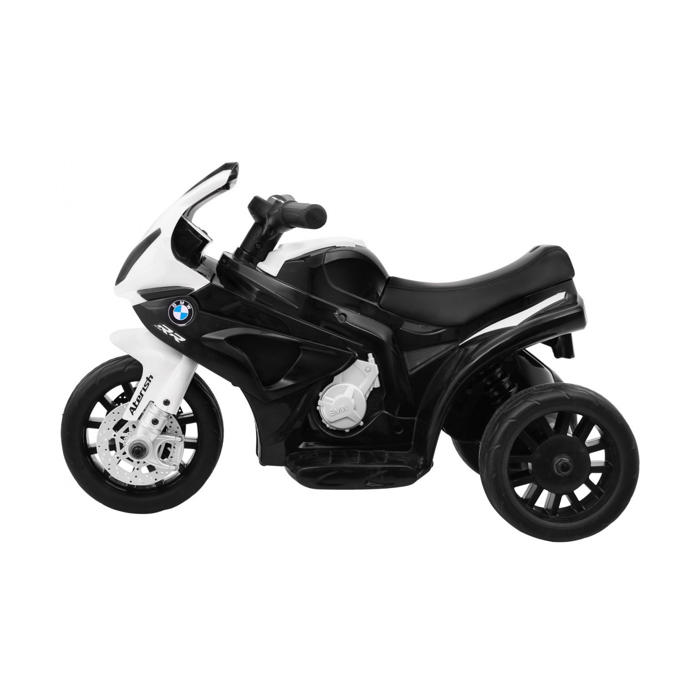 BMW S1000 RR Mini dětský bateriový motor černý + 3 kola + zvuk + LED