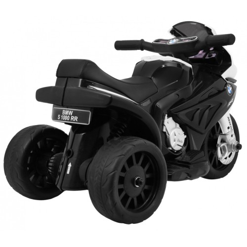 BMW S1000 RR Mini dětský bateriový motor černý + 3 kola + zvuk + LED