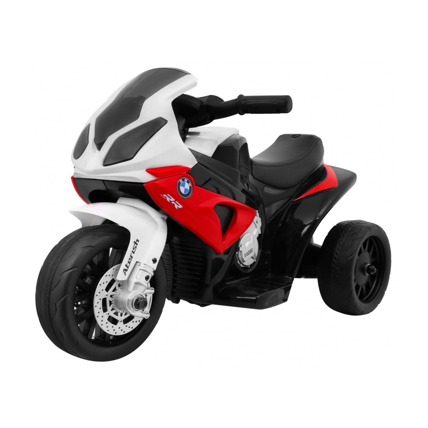 Dětský bateriový motor BMW S1000 RR Mini červený + 3 kola + zvuk + LED