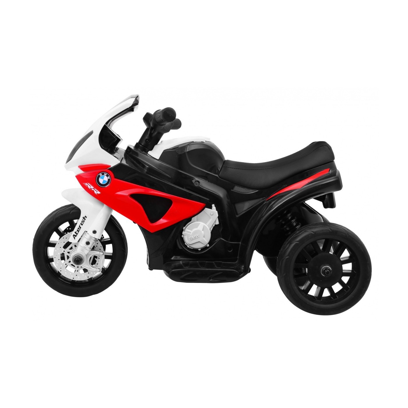 Dětský bateriový motor BMW S1000 RR Mini červený + 3 kola + zvuk + LED