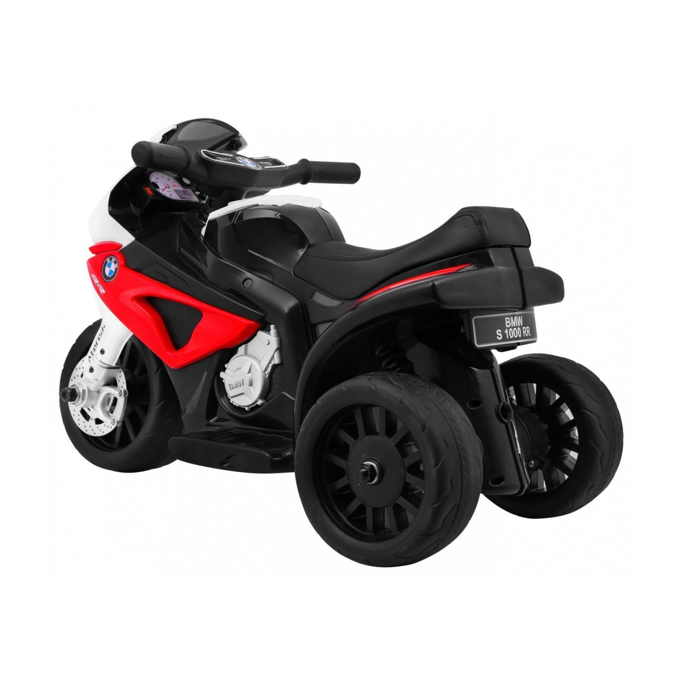 Dětský bateriový motor BMW S1000 RR Mini červený + 3 kola + zvuk + LED