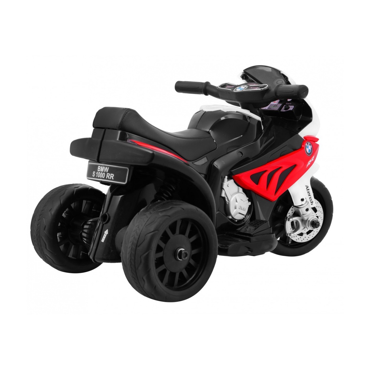 Dětský bateriový motor BMW S1000 RR Mini červený + 3 kola + zvuk + LED
