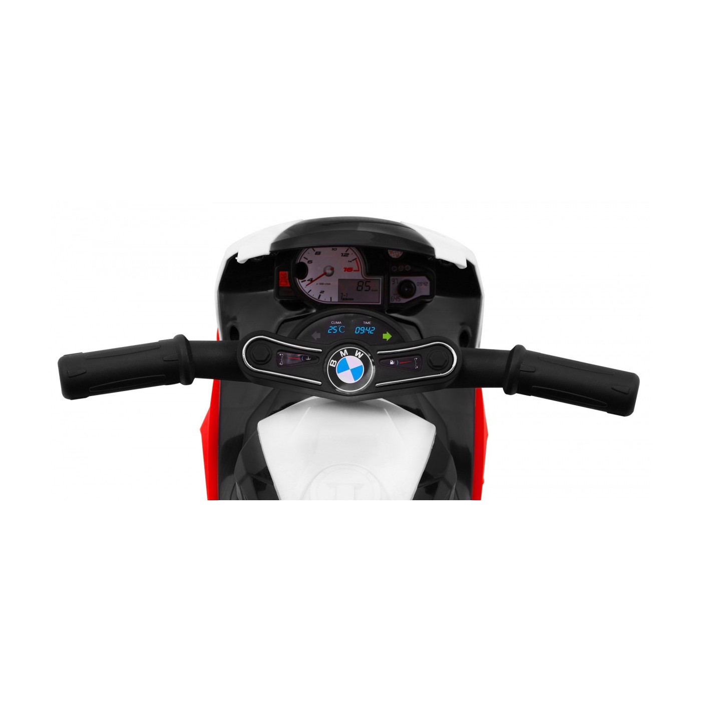 Dětský bateriový motor BMW S1000 RR Mini červený + 3 kola + zvuk + LED