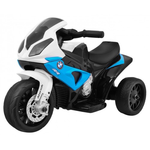 BMW S1000 RR Mini dětský bateriový motor modrý + 3 kola + zvuk + LED