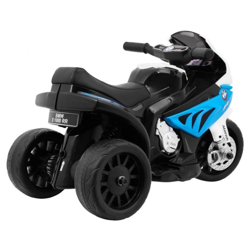 BMW S1000 RR Mini dětský bateriový motor modrý + 3 kola + zvuk + LED