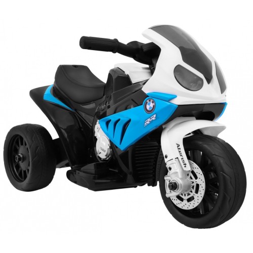 BMW S1000 RR Mini dětský bateriový motor modrý + 3 kola + zvuk + LED