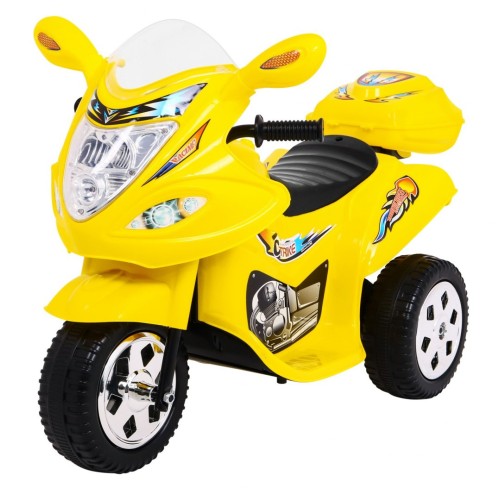 Elektrický tříkolový motocykl BJX-088 pro nejmladší žlutá + zvuky + světla