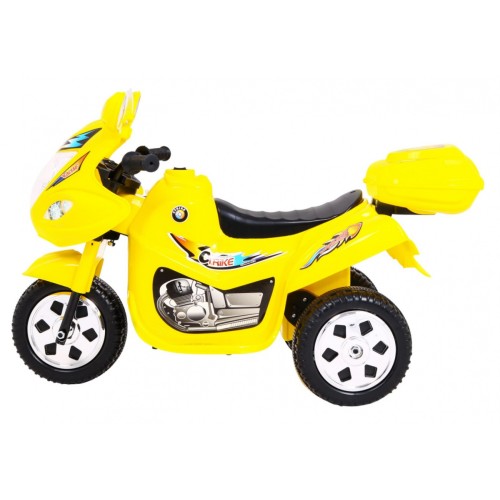 Elektrický tříkolový motocykl BJX-088 pro nejmladší žlutá + zvuky + světla
