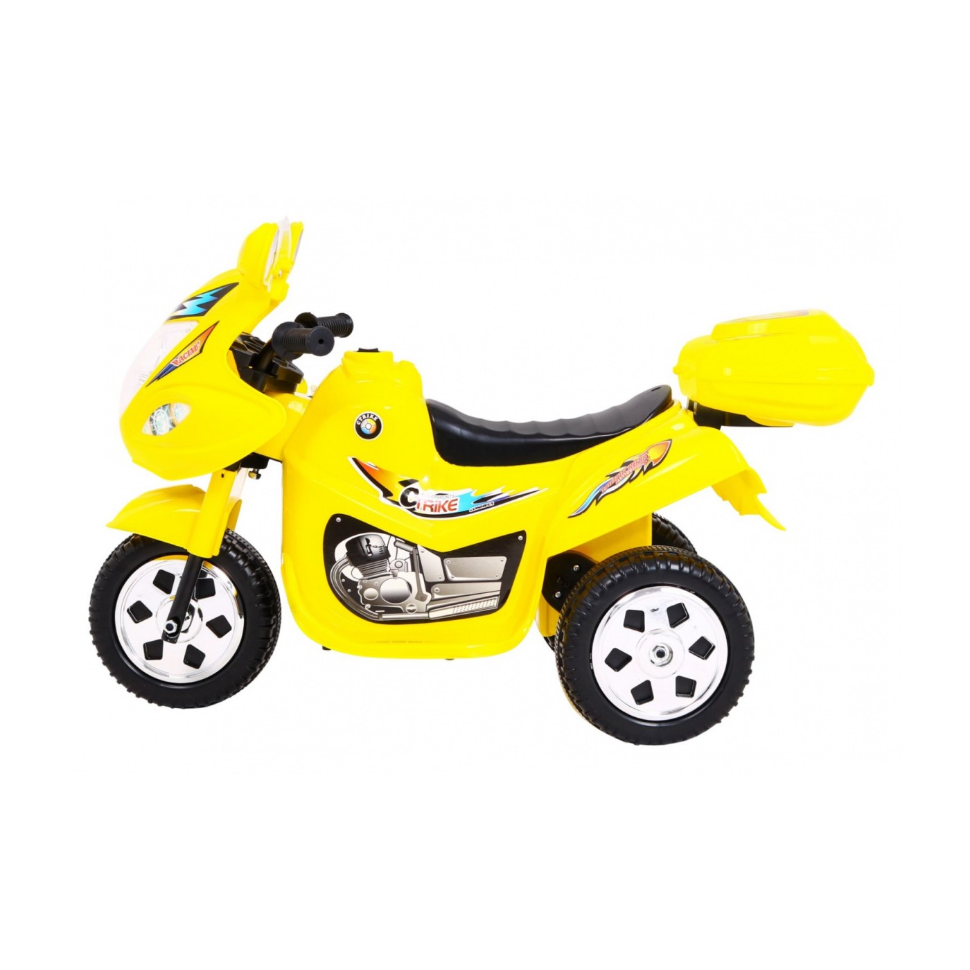 Elektrický tříkolový motocykl BJX-088 pro nejmladší žlutá + zvuky + světla