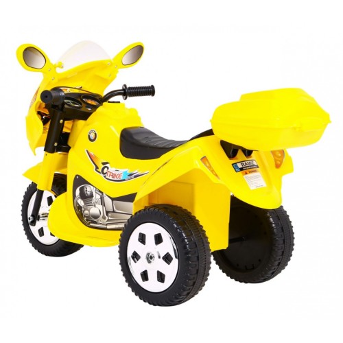 Elektrický tříkolový motocykl BJX-088 pro nejmladší žlutá + zvuky + světla