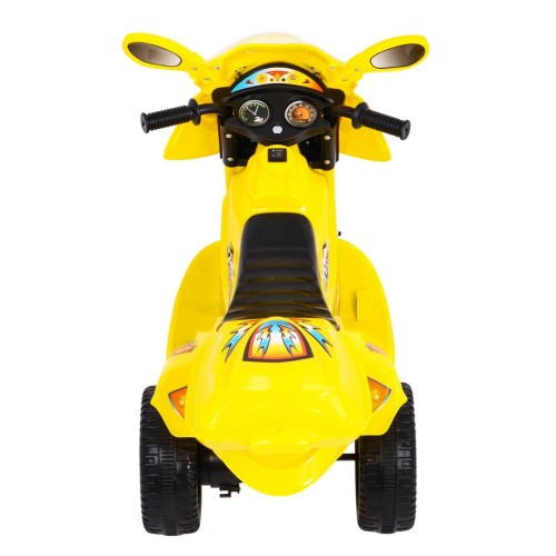 Elektrický tříkolový motocykl BJX-088 pro nejmladší žlutá + zvuky + světla