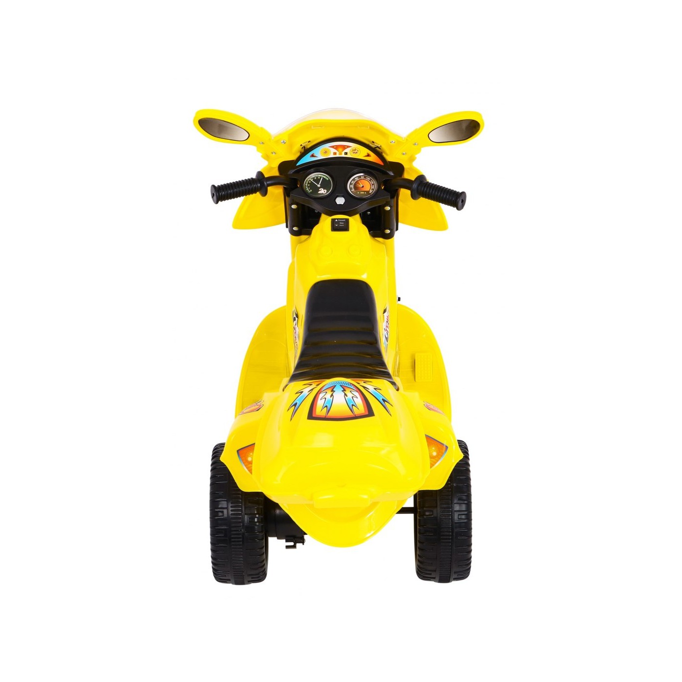 Elektrický tříkolový motocykl BJX-088 pro nejmladší žlutá + zvuky + světla