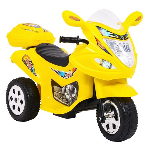 Elektrický tříkolový motocykl BJX-088 pro nejmladší žlutá + zvuky + světla