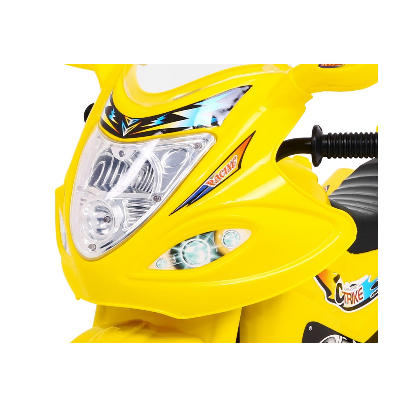 Elektrický tříkolový motocykl BJX-088 pro nejmladší žlutá + zvuky + světla