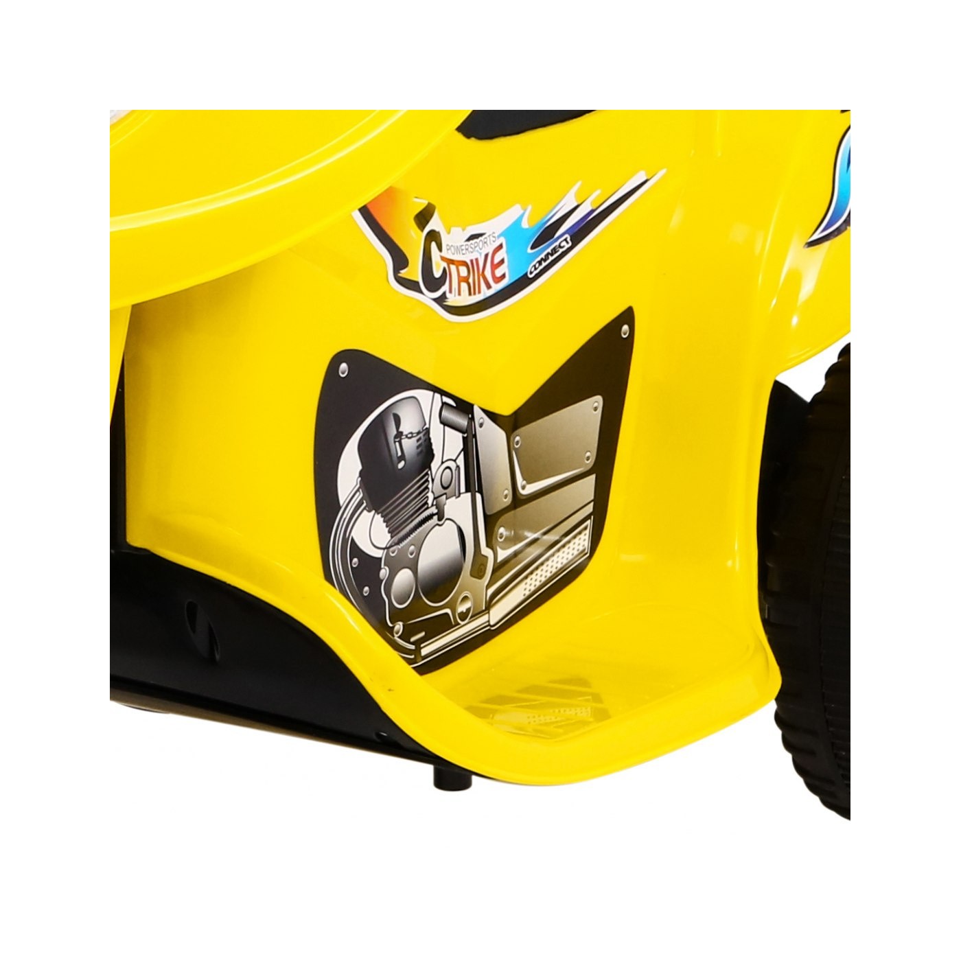 Elektrický tříkolový motocykl BJX-088 pro nejmladší žlutá + zvuky + světla