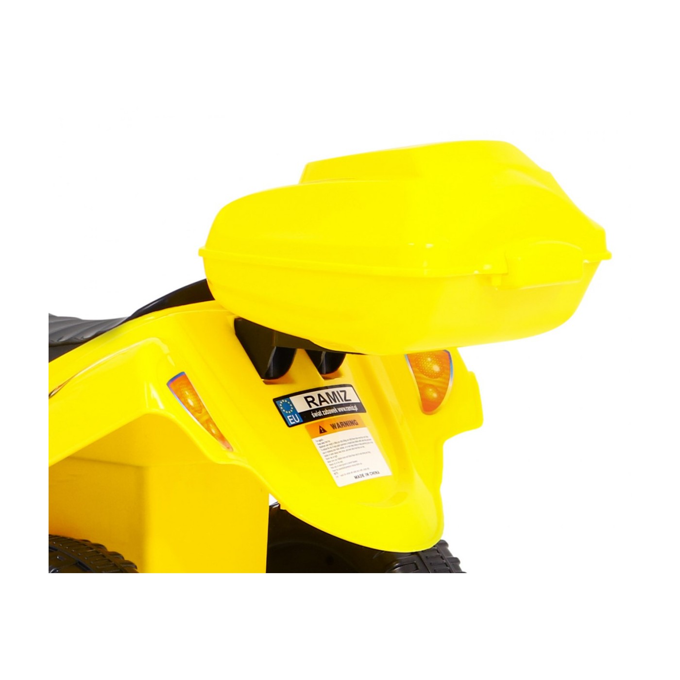 Elektrický tříkolový motocykl BJX-088 pro nejmladší žlutá + zvuky + světla
