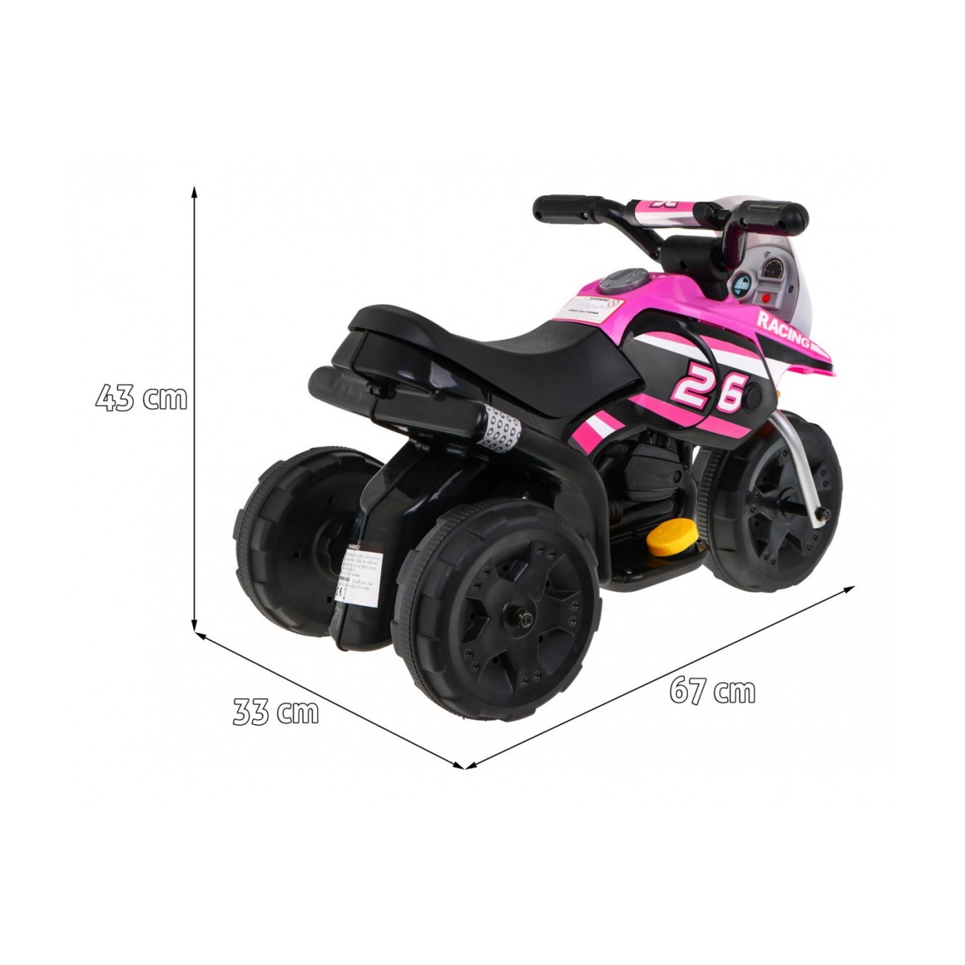 MINI růžový motocykl vozidla