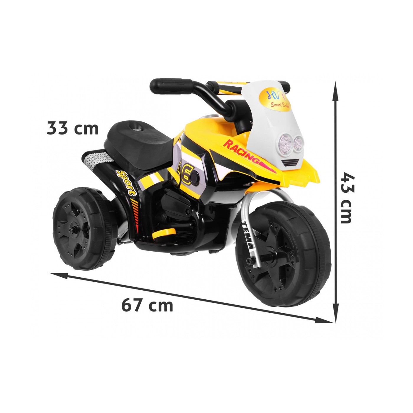 Vozidlo Motocykl MINI žlutý