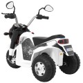 MiniBike Dětské Dobíjecí Kolo Bílý Zvuk LED Světla Eco Kůže