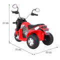 Dětské MiniBike dobíjecí kolo červené + zvuk + led světla + eko kůže