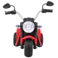 Dětské MiniBike dobíjecí kolo červené + zvuk + led světla + eko kůže