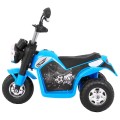 Dětské MiniBike Bateriové Motocyklové Modré + Zvuk + LED Světla + Eko kůže